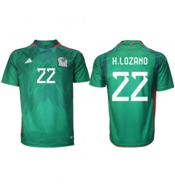 Meksyk Hirving Lozano #22 Koszulka Podstawowych MŚ 2022 Krótki Rękaw